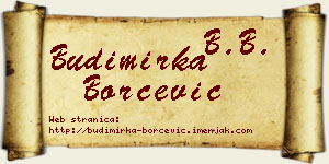 Budimirka Borčević vizit kartica